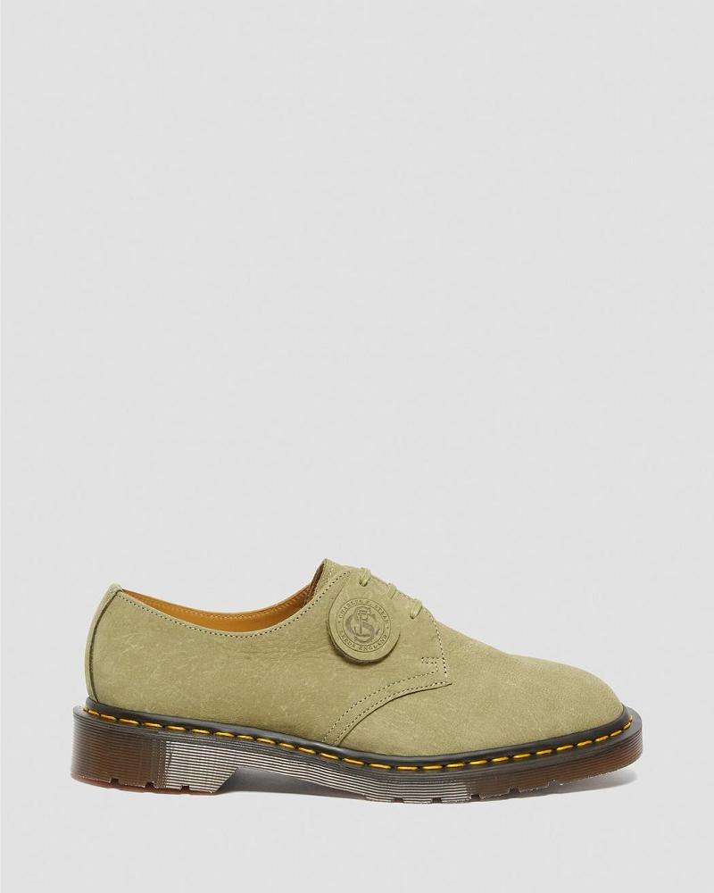 Dr Martens 1461 Made in England Nubuck Leren Oxford Schoenen Heren Groen | NL 218EBC